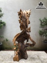 Tượng Phật Bà Quan Âm Gỗ Bách Xanh Cao 100 Ngang 50 Sâu 26 (cm) 2