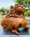 Tiểu Đồng Chăn Trâu Gỗ Nu Hương Nguyên Khối Cao 36 Ngang 42 Sâu 25 (cm) 0