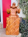 Tượng Quan Công Đọc Sách Gỗ Hương Cao 80 Ngang 36 Sâu 24 (cm)