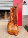 Tượng Phật Bà Quan Âm Gỗ Nu Hương Cao 66 Ngang 35 Sâu 20 (cm)