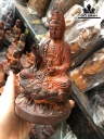 Tượng Phật Bà Quan Âm Gỗ Trắc Cao 15 Đường Kính 9 (cm)
