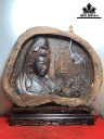 Tượng Phật Bà Quan Âm Gỗ Trắc Ngang 37 Cao 29 Sâu 7 (cm)