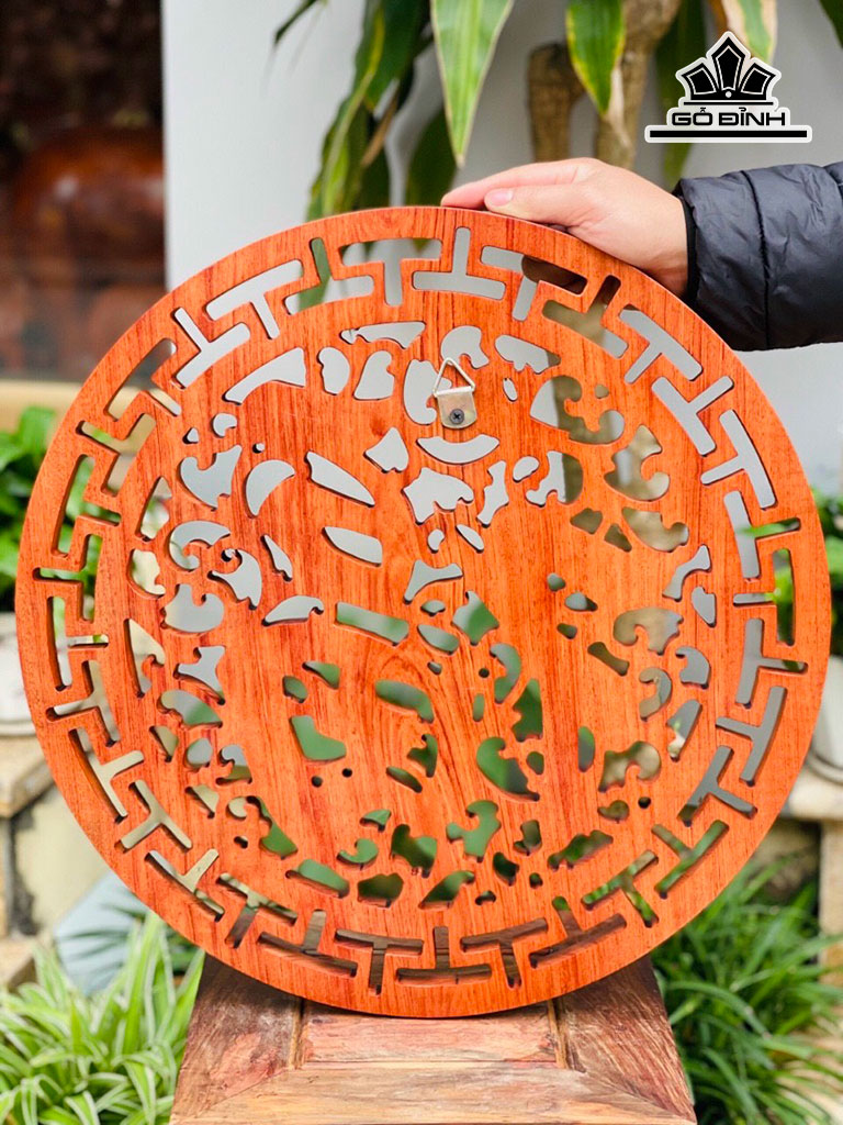 Tranh Gỗ Gỗ Hương Đường Kính 50 Sâu 3 (cm)