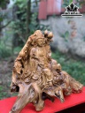 Tượng Phật Bà Quan Âm Gỗ Bách Xanh Cao 50 Ngang 38 Sâu 25 (cm)