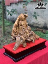 Tượng Phật Bà Quan Âm Gỗ Bách Xanh Cao 50 Ngang 38 Sâu 25 (cm)