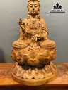 Tượng Phật Bà Quan Âm Gỗ Hương Cao 50 Ngang 26 Sâu 26 (cm)