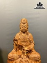 Tượng Phật Bà Quan Âm Gỗ Hương Cao 50 Ngang 26 Sâu 26 (cm)