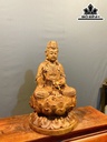 Tượng Phật Bà Quan Âm Gỗ Hương Cao 50 Ngang 26 Sâu 26 (cm)