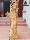 Tượng Phật Bà Quan Âm Gỗ Xá Xị Cao 120 Đường Kính 30 (cm)