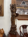 Tượng Phật Bà Quan Âm Gỗ Xá Xị Cao 120 Đường Kính 30 (cm)