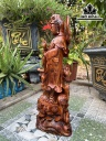 Tượng Quán Thế Âm Bồ Tát Gỗ Sưa Cao 44 Ngang 20 Sâu 15 (cm)