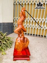 Tượng Thề Thiên Đại Thánh Gỗ Hương Cao 66 Ngang 30 Sâu 22 (cm)