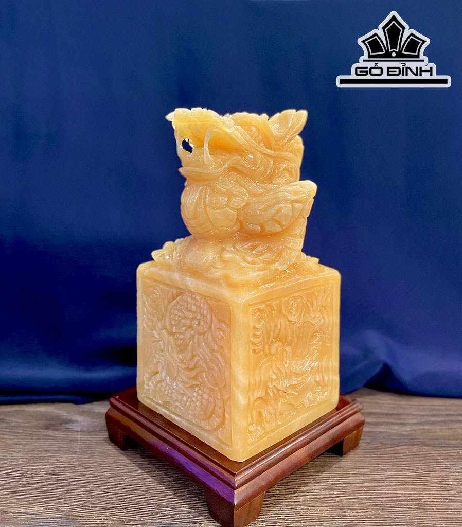 Ấn Rồng Đá Ngọc Hoàng Long Cao 10 (cm)