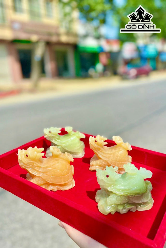 Tượng Long Quy Đá Ngọc Hoàng Long Cao 10 (cm)