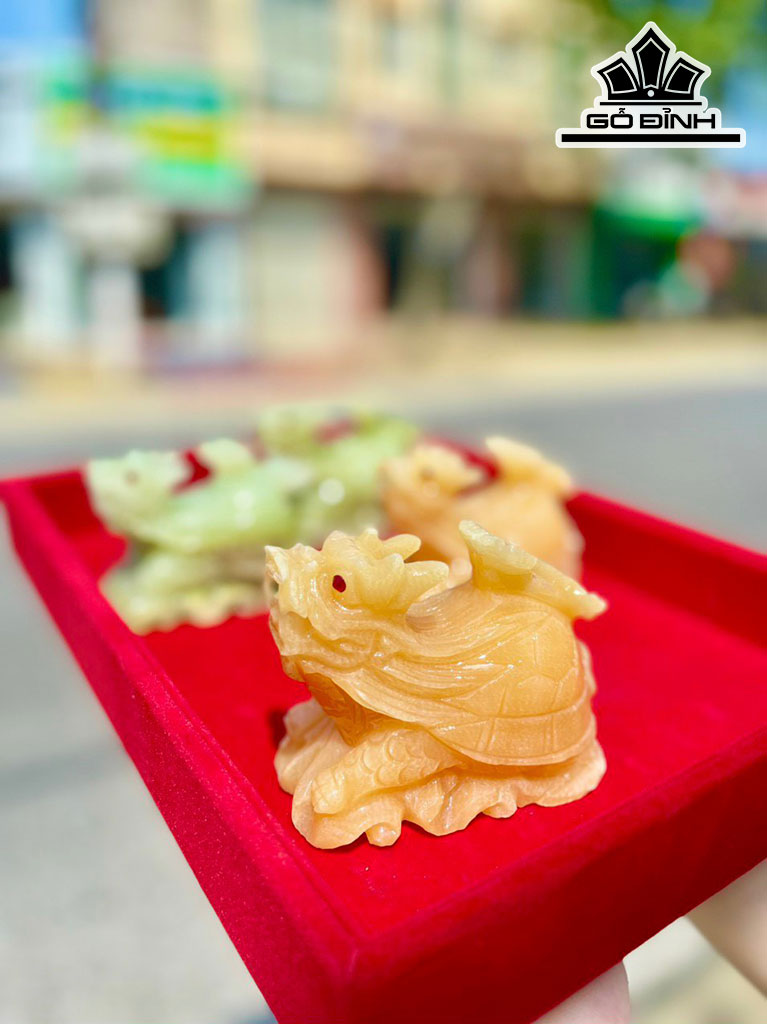 Tượng Long Quy Đá Ngọc Hoàng Long Cao 10 (cm)