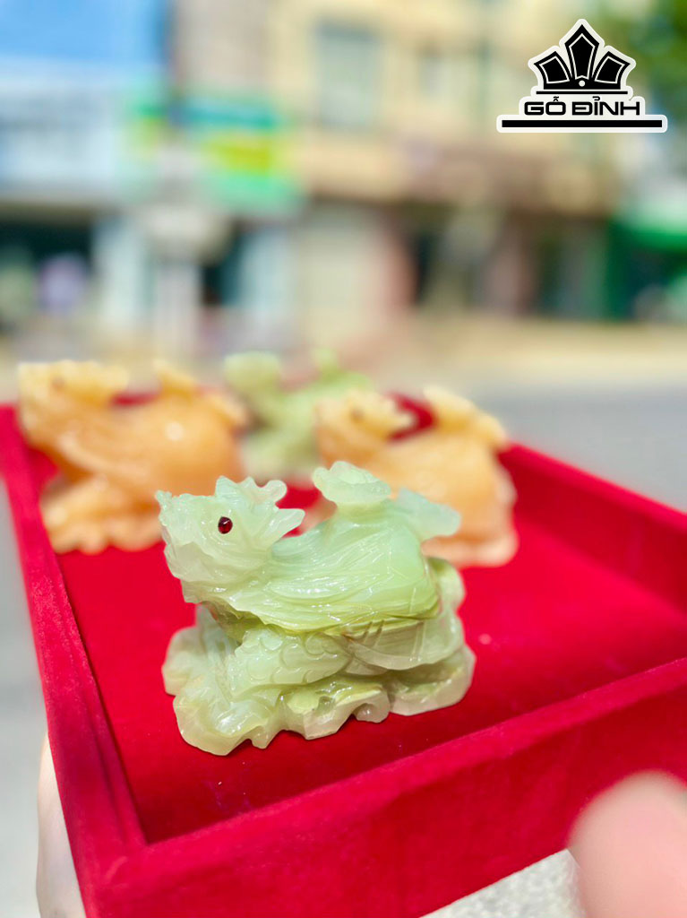 Tượng Long Quy Đá Ngọc Hoàng Long Cao 10 (cm)
