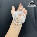Vòng Tay Đá Bạch Ngọc Đường Kính Hạt 5,8 (mm)