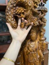 Tượng Phật Bà Quan Âm Gỗ Sưa Cao 106 Ngang 45 Sâu 45 (cm)