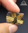 Mặt Dây Chuyền Đá Thạch Anh Tóc Vàng Cao 20,5 Ngang 13,8 Sâu 5,6 (mm) 3,3gr