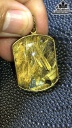Mặt Dây Chuyền Đá Thạch Anh Tóc Vàng Cao 33 Ngang 24 Sâu 8,6 (mm) 13,6gr