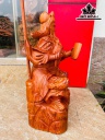 Tượng Quan Công Gỗ Hương Cao 50 Ngang 28 Sâu 18 (cm)