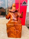 Tượng Quan Công Gỗ Hương Cao 50 Ngang 28 Sâu 18 (cm)