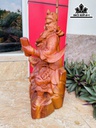 Tượng Quan Công Gỗ Hương Cao 50 Ngang 28 Sâu 18 (cm)