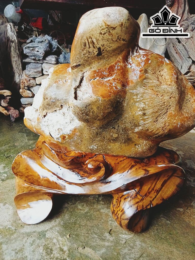 Tác Phẩm Gỗ Hóa Thạch Cao 63 Ngang 52 (cm) 58.5kg