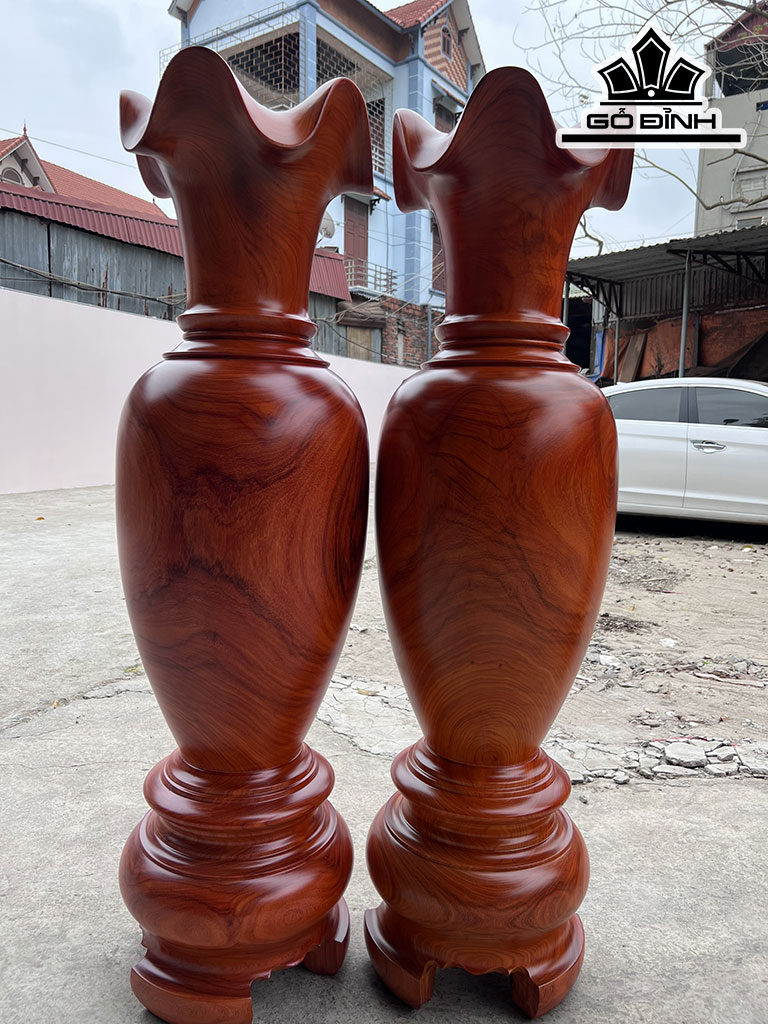 Lục Bình Gỗ Hương Cao 140 Đường Kính 40 (cm)
