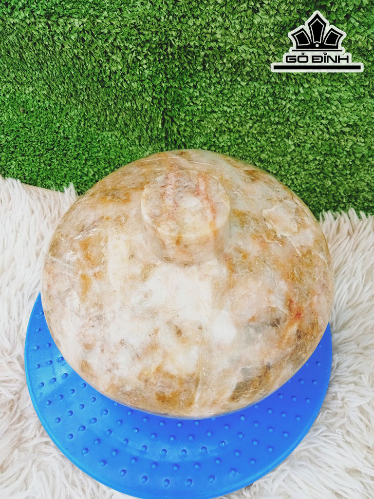 Tác Phẩm Chum Đá Thạch Anh Cao16 Đường Kính Hạt 19 (cm) 6.6kg