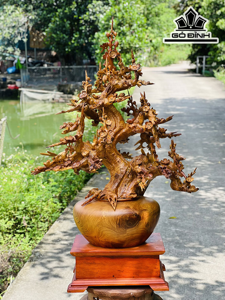 Bình Mai Tài Lộc Gỗ Hương Cao 106 Ngang 68 Sâu 48 (cm)