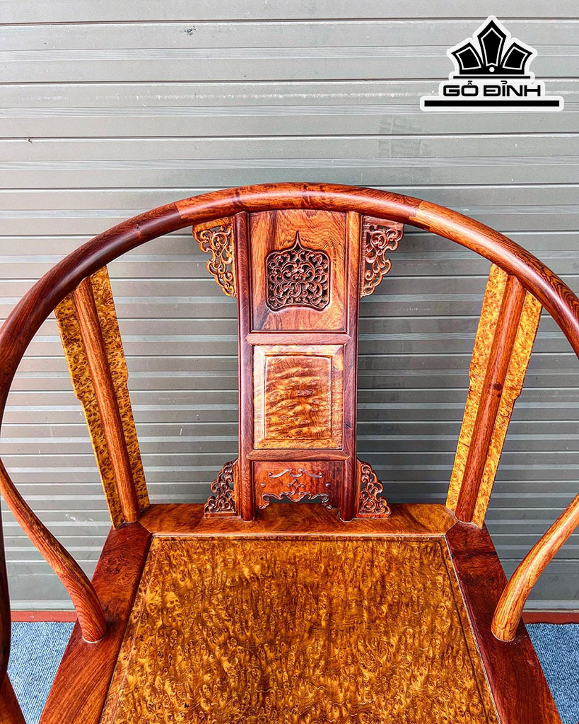 Bộ Minh Đế Gỗ Hương Mặt Nu Ngọc Am Cao 95 Ngang 70 Sâu 60 (cm)
