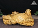 Tượng Long Quy Gỗ Nu Kháo Cao 15 Ngang 47 Sâu 33 (cm)