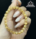 Vòng Tay Đá Thạch Anh Tóc Vàng Đường Kính Hạt 7 (mm)