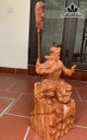 Tượng Quan Công Đọc Sách Gỗ Hương Cao 30 Ngang 15 Sâu 12 (cm)