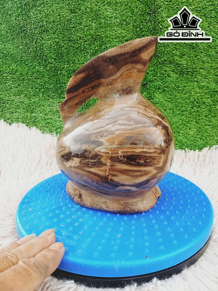 Tác Phẩm Gỗ Hóa Thạch Cao 20 Ngang 16 (cm) 3,5kg