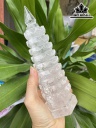 Tháp Văn Xương Đá Thạch Anh Trắng Cao 19 Ngang 6 (cm)