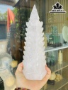 Tháp Văn Xương Đá Thạch Anh Trắng Cao 23,5 Ngang 8,6 (cm) 1,58kg
