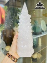 Tháp Văn Xương Đá Thạch Anh Trắng Cao 23,5 Ngang 8,6 (cm) 1,58kg