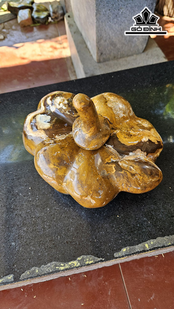 Tác Phẩm Trái Bí Đá Canxedon Ngang 23 (cm) 6,5kg