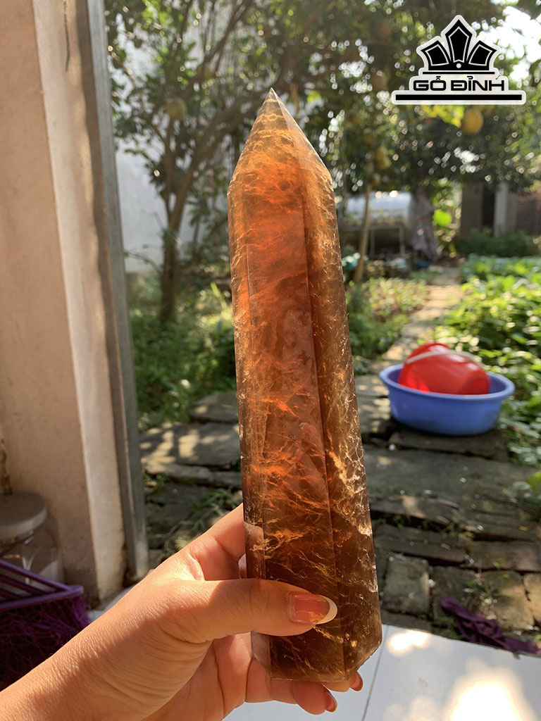 Trụ Đá Đá Flourite Cao 14,3 Ngang 6 (cm) 1,2kg
