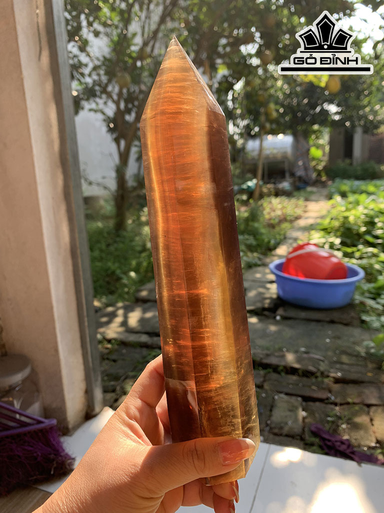 Trụ Đá Đá Flourite Cao 14,3 Ngang 6 (cm) 1,2kg