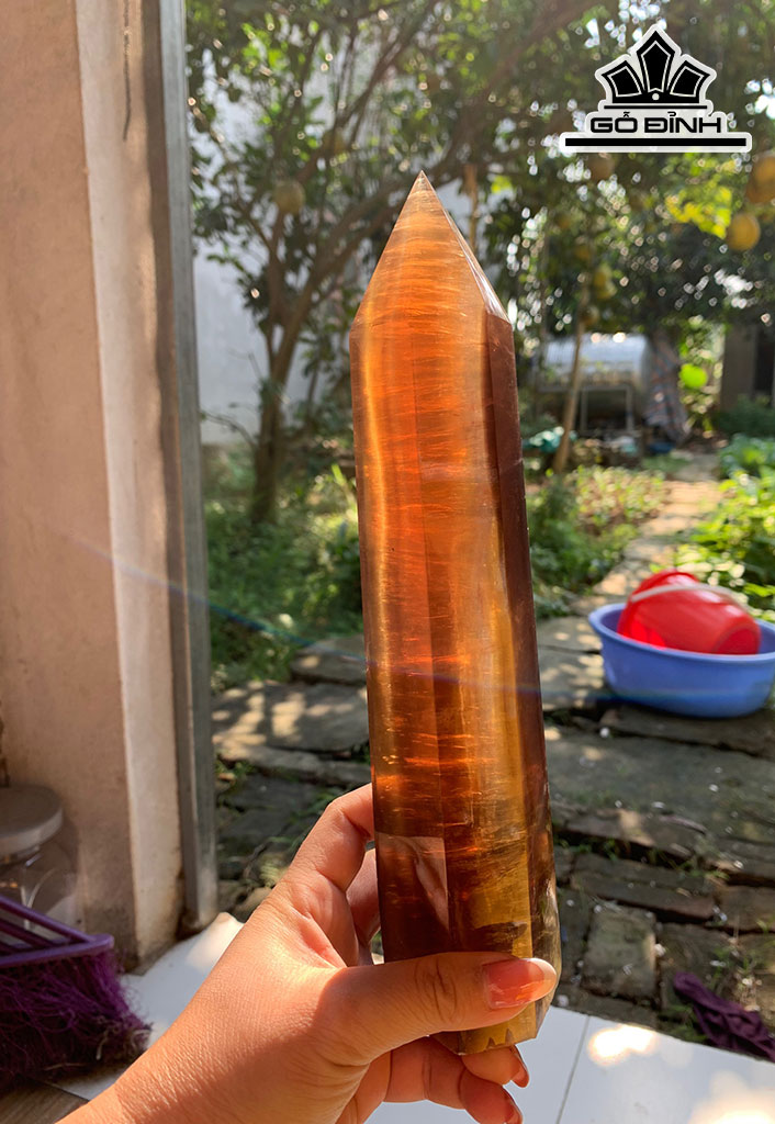 Trụ Đá Đá Flourite Cao 14,3 Ngang 6 (cm) 1,2kg
