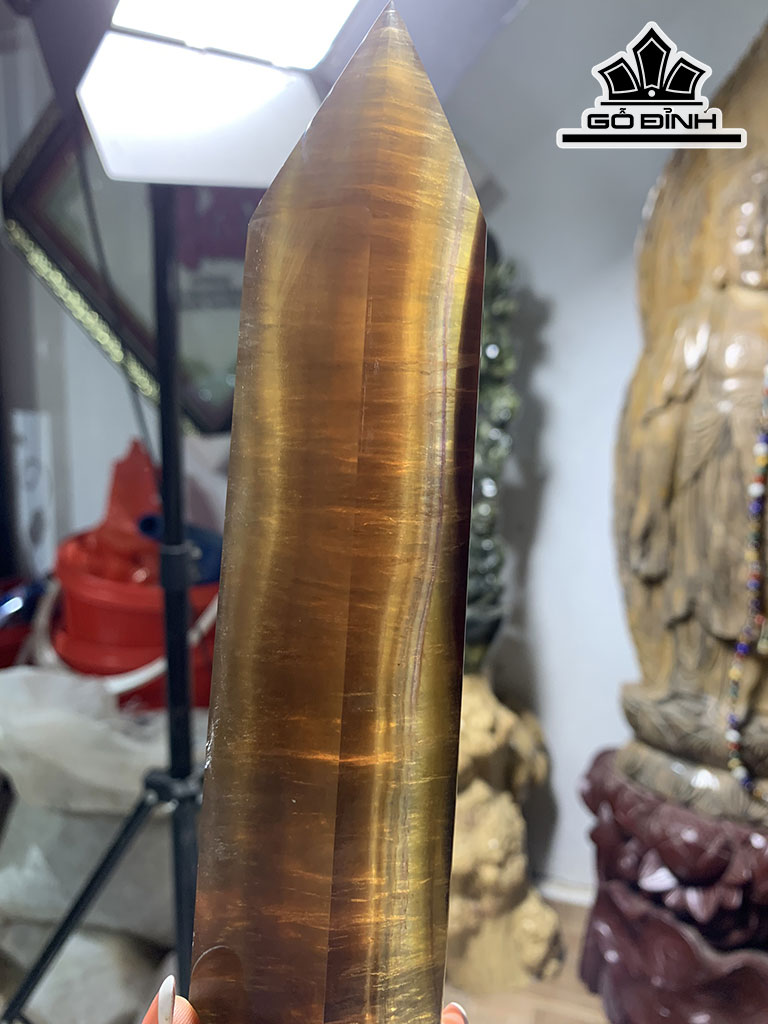 Trụ Đá Đá Flourite Cao 24,3 Ngang 6 (cm) 1,2kg