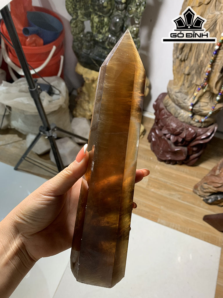 Trụ Đá Đá Flourite Cao 24,3 Ngang 6 (cm) 1,2kg