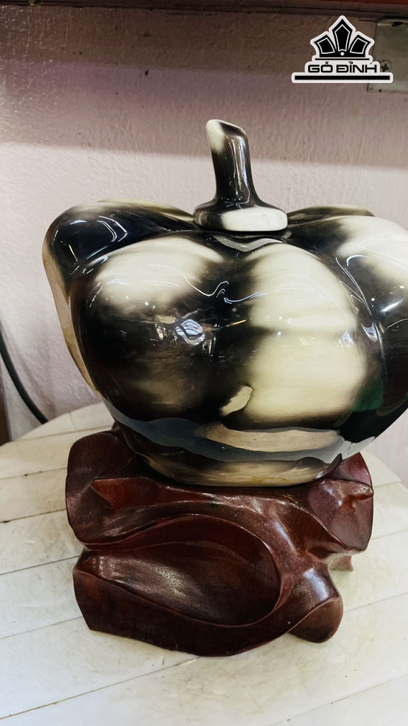 Quả Bí Ngô Gỗ Hóa Ngọc Cao 30 Ngang 22 (cm) 11,5kg