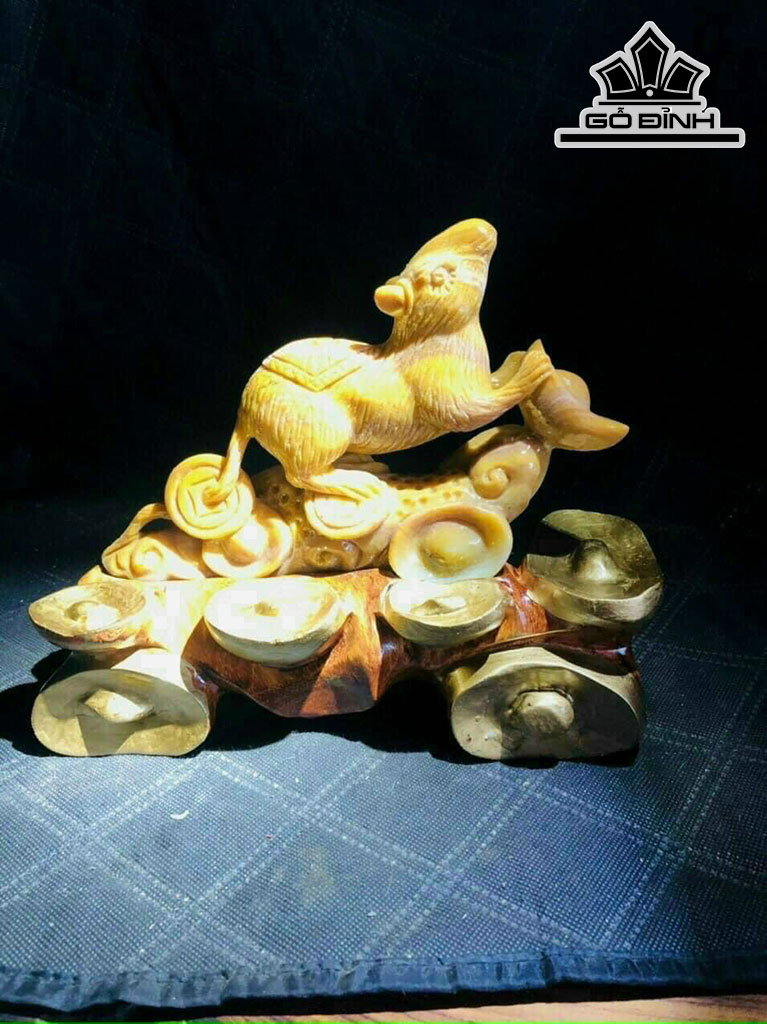 Chuột Vàng Đá Mã Não Cao 22 Ngang 18 (cm) 1,2kg