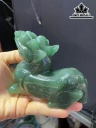 Cặp Tỳ Hưu Đá Thạch Anh Xanh Cao 10,5 Ngang 8,5 (cm)