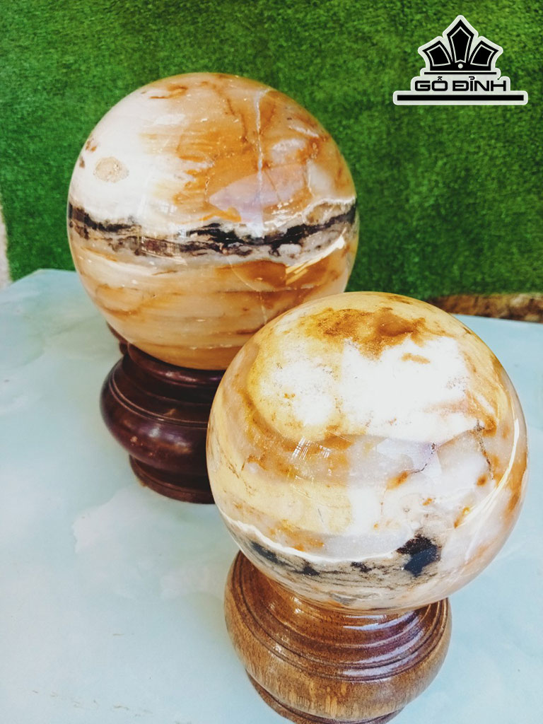 Ba Viên Bi Cầu Gỗ Hóa Ngọc 7,5kg
