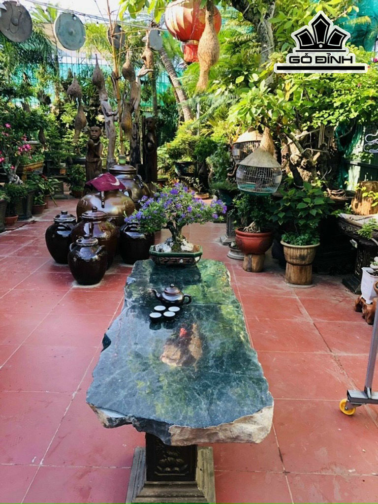 Mặt Bàn Đá Canxedon Gia Lai Cao 80 Ngang 50 (cm) 100kg